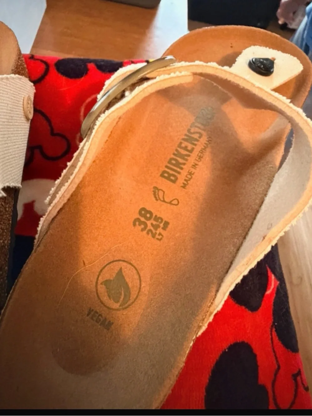 Birkenstock White Canvas T-Strap Thong Sandals